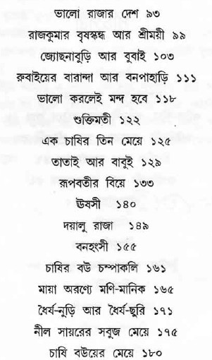 Rupkatha Samagra contents 2