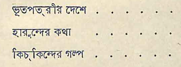 Bhootpatrir Deshe contents